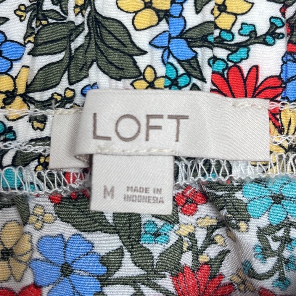 LOFT Floral Midi Skirt in Multi-Colored Print - Picture 6 of 8